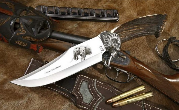 Cuchillo caza Elephant de lujo - Coltello scortecciatore