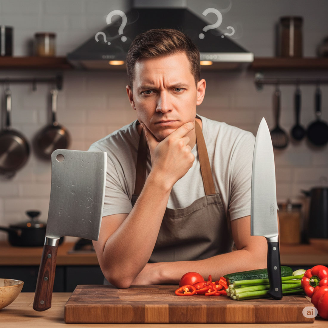 mannaia vs coltello da chef scegli lacciaio che domina la tua cucina - Mannaia vs. Coltello da Chef: Scegli l'Acciaio che Domina la Tua Cucina